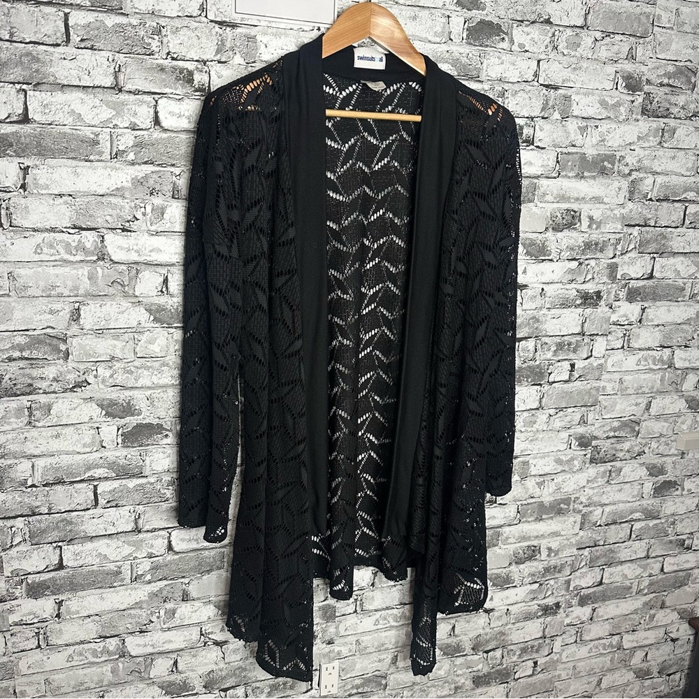 EUC Swimsuits For All Women's Black Swim Coverup Sheer Size 18/20 (RN 88842) - Picture 2 of 13